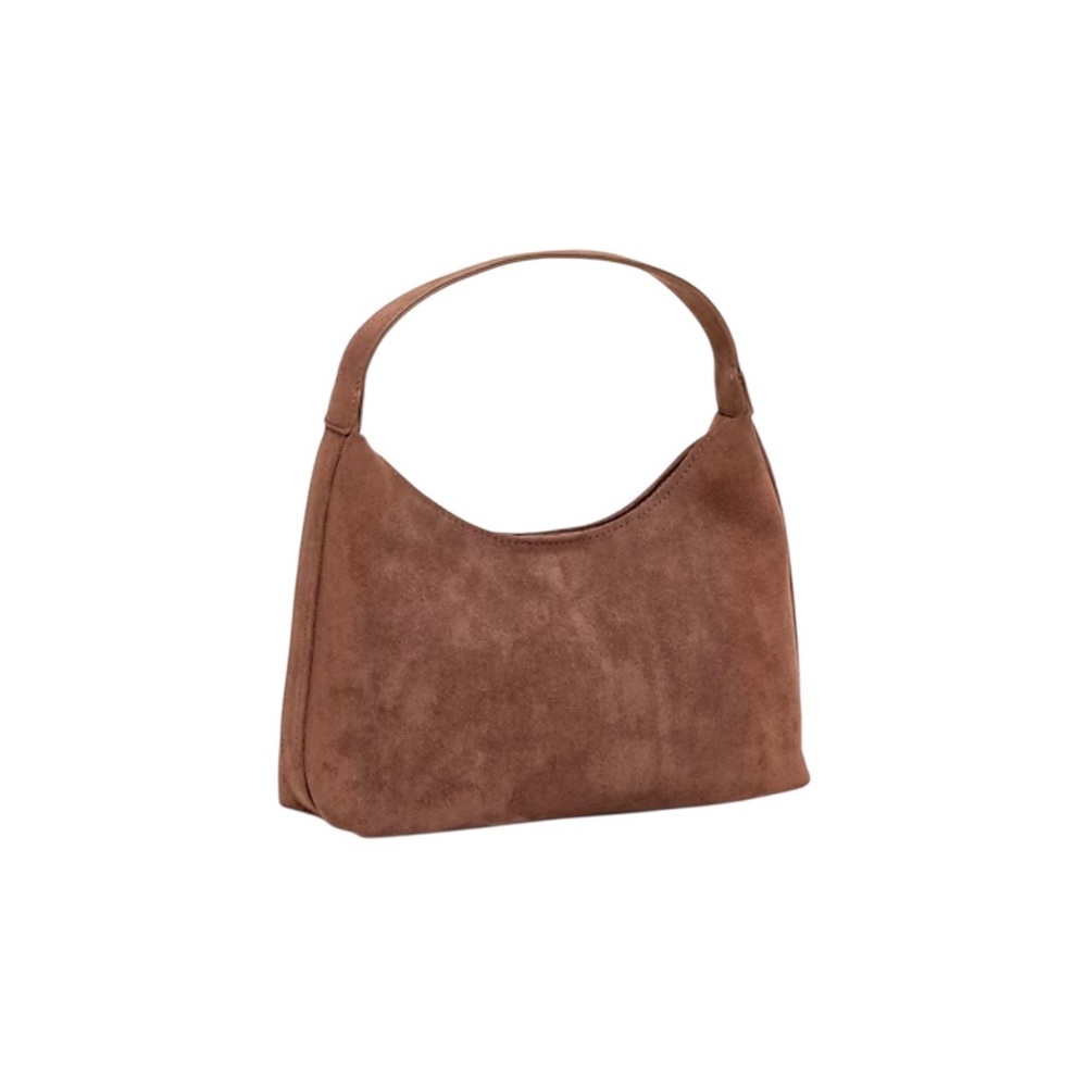 Faux Suede Mini Hobo Shoulder Bag